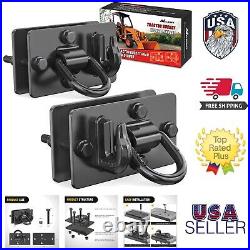 2PCS Heavy-Duty Tractor Bucket Hooks with 15K lbs Tie Down Ring Grade 70 Steel