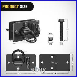 2PCS Heavy-Duty Tractor Bucket Hooks with 15K lbs Tie Down Ring Grade 70 Steel