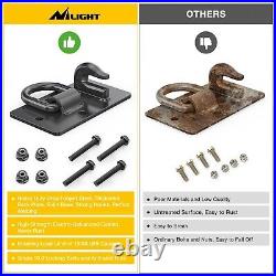 2PCS Heavy-Duty Tractor Bucket Hooks with 15K lbs Tie Down Ring Grade 70 Steel