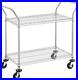 2-Tier Commercial Grade Rolling Cart, Heavy Duty Utility Cart, Carts with Wheels