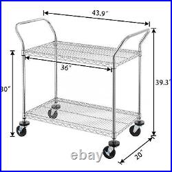 2tier Commercial Grade Rolling Cart Heavy Duty Utility Cart Carts With Wheels An