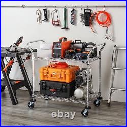 2tier Commercial Grade Rolling Cart Heavy Duty Utility Cart Carts With Wheels An