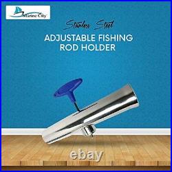 304 Grade Stainless Steel Heavy Duty Strong Clamp-on Adjustable Fishing Rod H