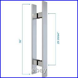 36 Barn Door Push Pull Handle, Heavy Duty Grade-304 Stainless Steel Square Co