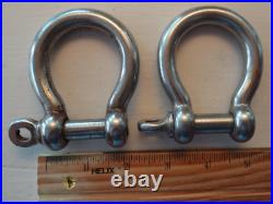 (36) Heavy Duty Marine Grade Shackles (316 type) Polished Stainless New & Used