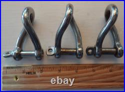 (36) Heavy Duty Marine Grade Shackles (316 type) Polished Stainless New & Used