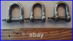 (36) Heavy Duty Marine Grade Shackles (316 type) Polished Stainless New & Used