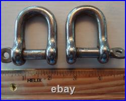 (36) Heavy Duty Marine Grade Shackles (316 type) Polished Stainless New & Used