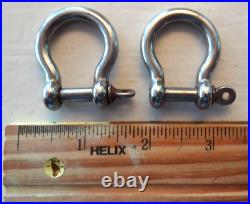 (36) Heavy Duty Marine Grade Shackles (316 type) Polished Stainless New & Used