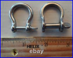 (36) Heavy Duty Marine Grade Shackles (316 type) Polished Stainless New & Used