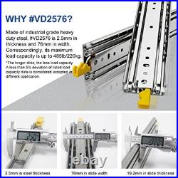36 Industrial Grade Heavy Duty Drawer Slide with Lock #VD2576, 3 Widening