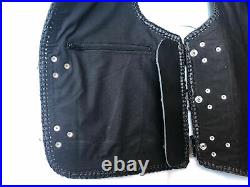 3/4 MM Heavy Duty Thick A Grade COWHIDE Motorcycle Club Leather Vest with Clips