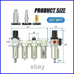 3/4 NPT Heavy Duty Industrial Grade 4 Stage Air Drying System, Auto Drain, Coa