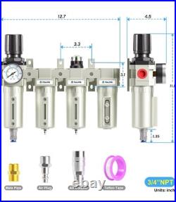 3/4 NPT Heavy Duty Industrial Grade 4 Stage Air Drying System, Auto Drain, Coa