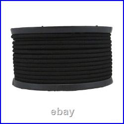 3/8 250 ft Black Bungee Cord Marine Grade Heavy Duty Tie Down Stretch Band