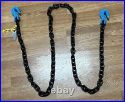 3/8 x 10' G100 High Grade Transportation Chain with Grab Hooks, 8800 lbs WLL