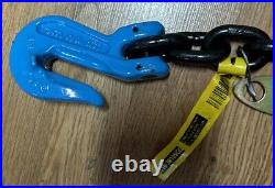 3/8 x 10' G100 High Grade Transportation Chain with Grab Hooks, 8800 lbs WLL
