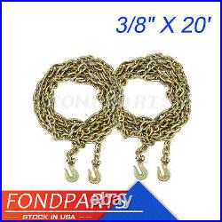 3/8 x 20' Tow Chain Binder Flatbed Trailer Transport G70 Heavy Duty