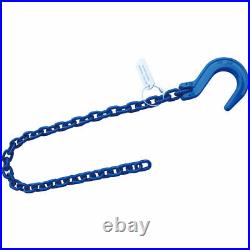 3/8x5' Grade 100 Heavy Duty Recovery Chain with Clevis Foundry Hook One End