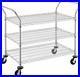 3-Tier Commercial Grade Rolling Cart, Heavy Duty Utility Cart, Carts with Wheels