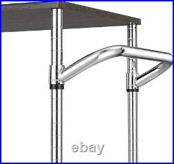 3 Tier Heavy Duty Commercial Grade Utility Cart with Wood Top Wire Rolling