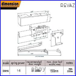 3x Extra Heavy Duty Commercial Door Closer D9016 UL Listed LCN 4040XP Footprint
