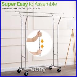 400 Lbs Commercial Grade Heavy Duty Clothing Rack Collapsible Garment
