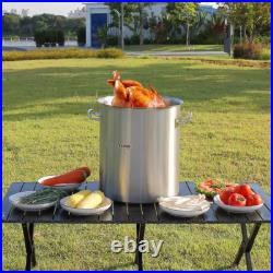 42 Qt. Stainless Steel Stockpot Heavy Duty Commercial Grade Stock Pot Large Cook