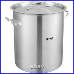 42 qt. Stainless Steel Stockpot Heavy Duty Commercial Grade Stock Pot Large Cook