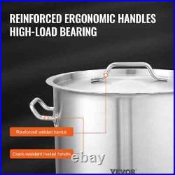 42 qt. Stainless Steel Stockpot Heavy Duty Commercial Grade Stock Pot Large Cook