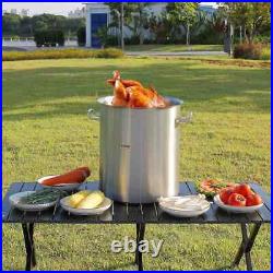 42 qt. Stainless Steel Stockpot Heavy Duty Commercial Grade Stock Pot Large Cook