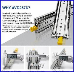 48 Industrial Grade Heavy Duty Drawer Slide with Lock #VD2576, 3 Widening up t