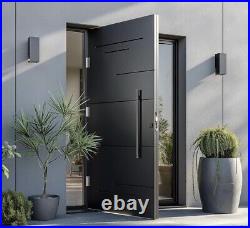 48 Solid Black Standoff Heavy-Duty Commercial Grade Door Handles, Modern TOGU