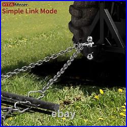 4FT 4' X 4' Steel Drag Harrow 3/8in Tines Chain for ATV UTV Leveling Grading US