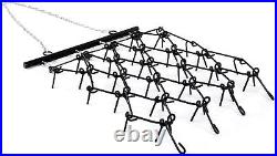 4FT X 4FT Heavy Duty Drag Harrow 3/8in Tines Chain for ATV UTV Leveling Grading