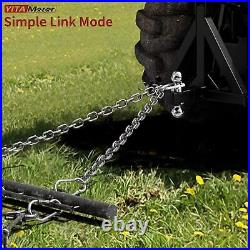 4FT X 4FT Heavy Duty Drag Harrow 3/8in Tines Chain for ATV UTV Leveling Grading