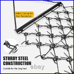 4FT X 4FT Heavy Duty Drag Harrow For ATV UTVs Leveling Grading Powder Coated