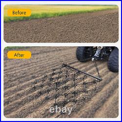 4FT X 4FT Heavy Duty Drag Harrow For ATV UTVs Leveling Grading Powder Coated