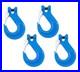 4PK Heavy Duty Grade 100 1/2 Clevis Sling Hook with Latch 15000 LBS WLL, Blue