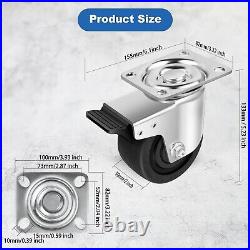 4 Inch Extra Heavy Duty Casters, Industrial Grade Casters Wheels with Brake 7