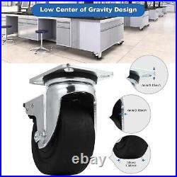 4 Inch Extra Heavy Duty Casters, Industrial Grade Casters Wheels with Brake 7