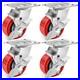 4 Inch Heavy Duty Casters Wheels, Industrial Grade Polyurethane Casters Set o