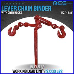 4 Pack Heavy Duty 1/2 5/8 Lever Load Chain Binder Flatbed Truck Trailer Farm