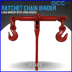 4 Pack Heavy Duty 5/16 3/8 Ratchet Load Chain Binder Flatbed Truck Trailer