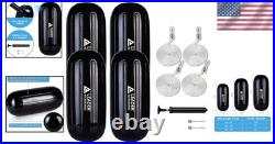 4 Pack Marine-Grade Inflatable Fenders with Pump Heavy Duty Boat Protectors
