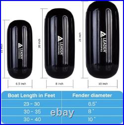 4 Pack Marine-Grade Inflatable Fenders with Pump Heavy Duty Boat Protectors