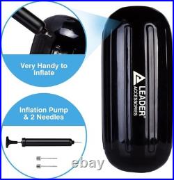 4 Pack Marine-Grade Inflatable Fenders with Pump Heavy Duty Boat Protectors