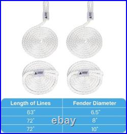 4 Pack Marine-Grade Inflatable Fenders with Pump Heavy Duty Boat Protectors