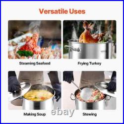 53 qt. Stainless Steel Stockpot Heavy Duty Commercial Grade Nonstick Sauce Pot w