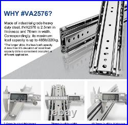 56 Industrial Grade Heavy Duty Drawer Slide without Lock #VA2576, 3 Widening u